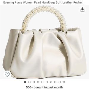 White Pearl shimmer handbag